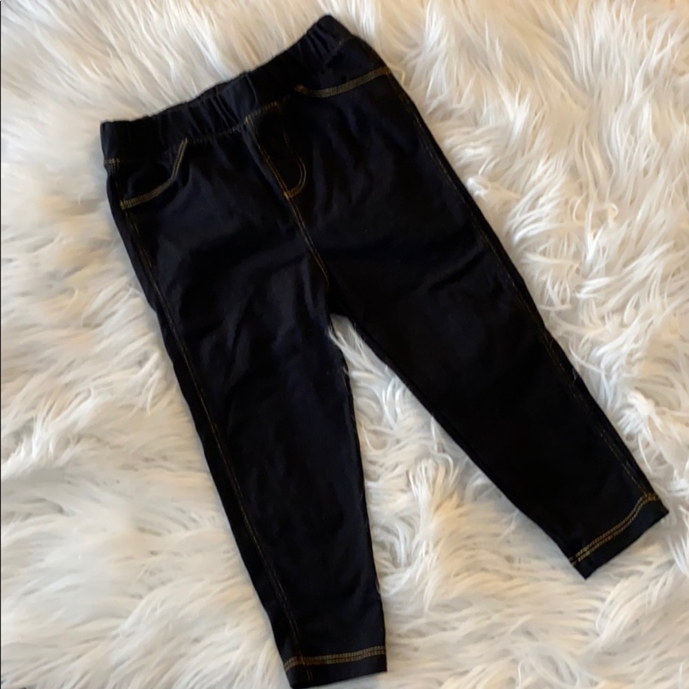 NWOT black baby Gap jean detail legging 18 24 mths